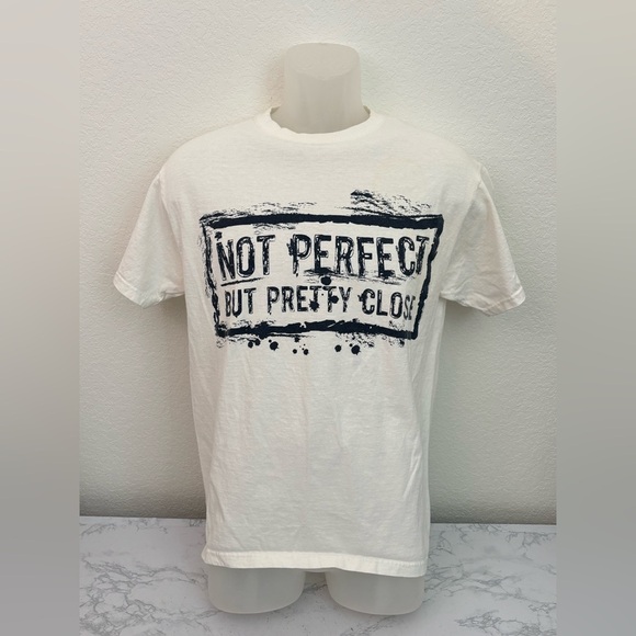 ink inc Other - Ink inc Shirt Mens M White Short Sleeve Crew Neck Top Not Perfect But Close​​